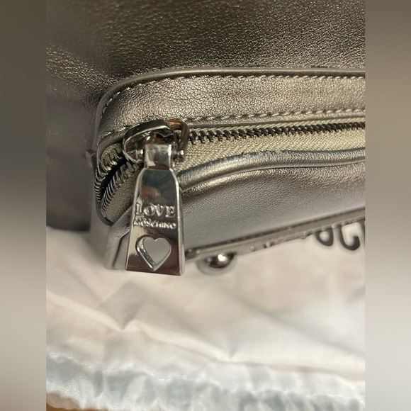 Love Moschino- Mini Backback | Gray W/ Gunmetal Hardware | Dustbag, Paperwork main image 9